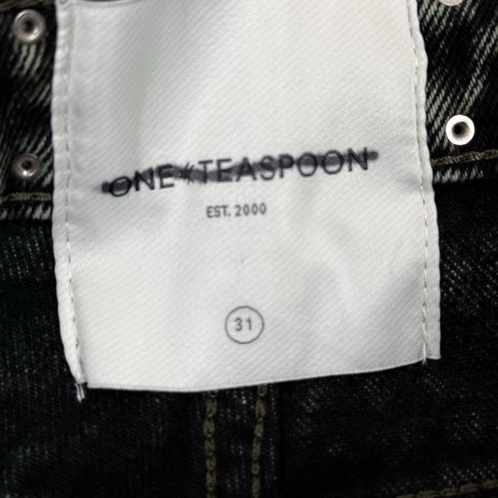 Free People x One Teaspoon Awesome Baggies Jeans Black Khaki Size 31 NWT $148‎ - Picture 12 of 15